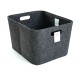 Caja organizadora de fieltro con agarraderas de 42 x 35 cm color gris
