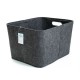 Caja organizadora de fieltro con agarraderas de 42 x 35 cm color gris