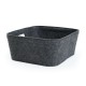 Caja organizadora de fieltro de 28 x 30 cm color gris
