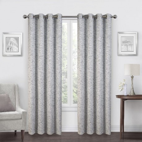 Cortina blackout de poliéster Regal Home Collections® Alexandria de 2.13 m, color negro