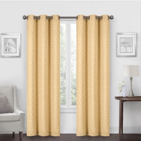 Cortinas con filtro de luz de poliéster Regal Home Collections® Mackenna de 1.93 x 2.13 m color oro, 2 piezas
