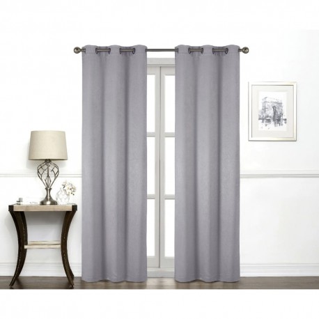 Cortinas blackout de poliéster Regal Home Collections® Delaney de 1.93 x 2.13 m color gris, 2 piezas