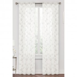 Cortina traslúcida de poliéster Regal Home Collections® Meadow de 1.27 x 2.13 m color marfil