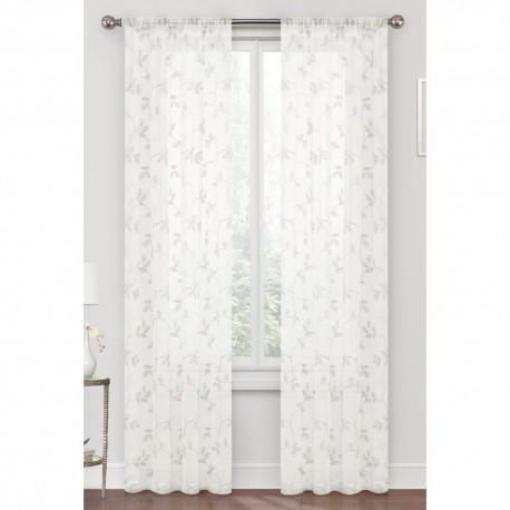 Cortina traslúcida de poliéster Regal Home Collections® Meadow de 1.27 x 2.13 m color marfil