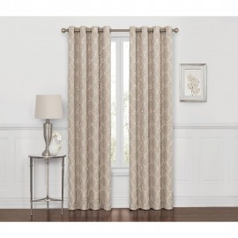 Cortina blackout de poliéster Regal Home Collections® Prescott de 1.27 x 2.41 m color lino/marfil