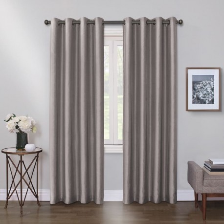 Cortina blackout de poliéster Regal Home Collections® Mystique de 1.27 x 2.41 m color gris