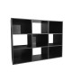 Organizador multiusos de madera Cazedis® con 9 compartimentos, color negro