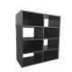 Organizador multiusos de madera Cazedis® con 8 compartimentos, color negro