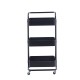 Carrito organizador de metal Cazedis® 3 niveles, color negro