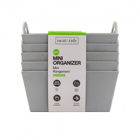 Canastas organizadoras de plástico Moda At Home®, 5 piezas