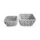 Canastas de cuerda trenzada Noritex™ 2 piezas, color gris claro