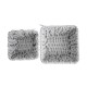 Canastas de cuerda trenzada Noritex™ 2 piezas, color gris claro