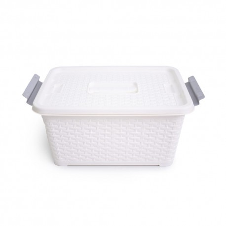 Caja grande de plástico Kennedy Home® color blanco