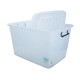 Caja de plástico de 77 x 56 cm transparente