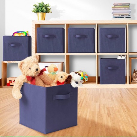Caja organizadora de tela Link Life™ de 30 cm, color azul