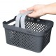 Cesta organizadora de plástico Sistema® de 5.25 L, color gris
