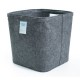 Caja organizadora de fieltro con agarraderas de 33 x 33 cm color gris