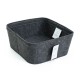 Caja organizadora de fieltro de 28 x 30 cm color gris