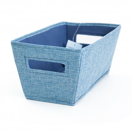 Contenedor de tela de 33 x 16 cm color azul claro