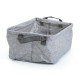 Organizador de tela con agarraderas de 13 x 21 cm color gris