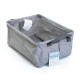 Organizador de tela con agarraderas de 13 x 21 cm color gris