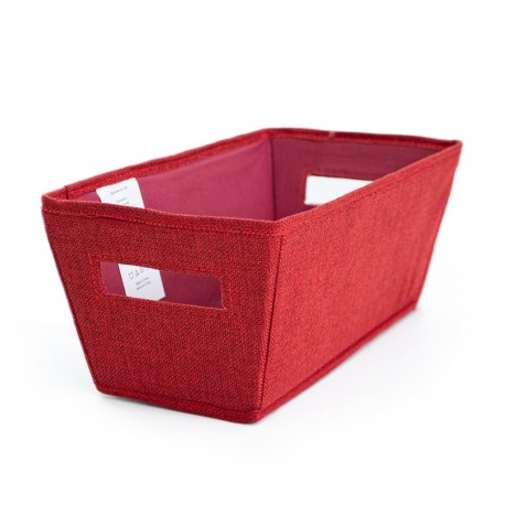 Contenedor de tela de 33 x 16 cm color rojo