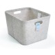 Caja organizadora de fieltro con agarraderas de 42 x 35 cm color beige