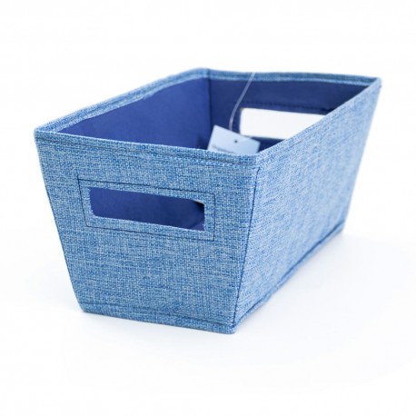 Contenedor de tela de 33 x 16 cm color azul