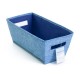 Contenedor de tela de 33 x 16 cm color azul