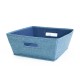 Contenedor de tela de 31 x 31 cm color azul claro