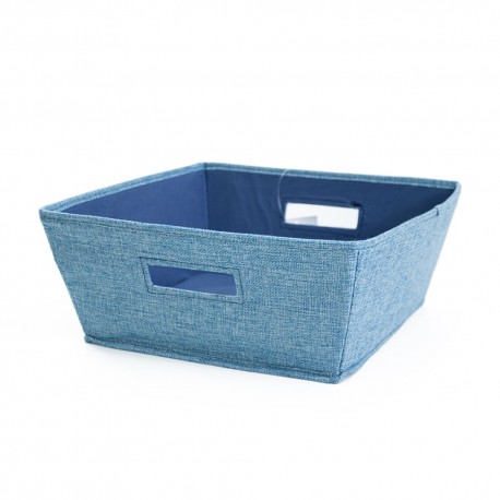 Contenedor de tela de 31 x 31 cm color azul claro