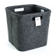 Caja organizadora de fieltro con agarraderas de 33 x 33 cm color negro