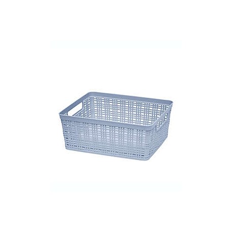 Canasta mediana Simply Essential™ de plástico color azul zen