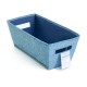 Contenedor de tela de 33 x 16 cm color azul claro
