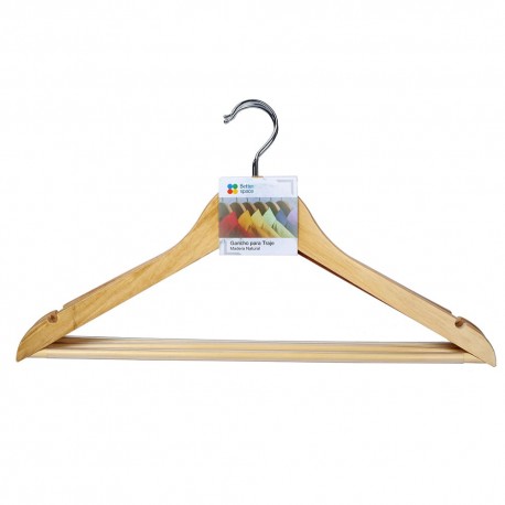 Set de ganchos para traje de madera Better Space™ color natural, 3 piezas
