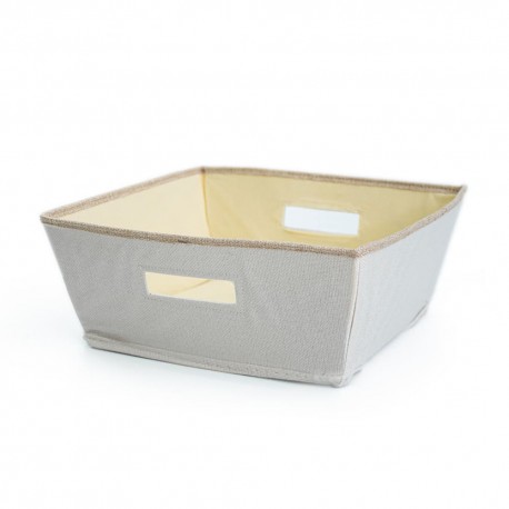 Contenedor de tela de 31 x 31 cm color beige
