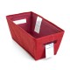 Contenedor de tela de 33 x 16 cm color rojo