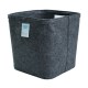 Caja organizadora de fieltro con agarraderas de 33 x 33 cm color negro