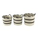 Set de canastas de poliéster Noritex™ Ethnic whisperer a rayas color beige/negro, 3 piezas