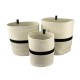 Set de canastas de poliéster Noritex™ Ethnic whisperer color beige/negro, 3 piezas