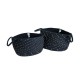 Canastas de fibra tejida Noritex™ 2 piezas, color negro