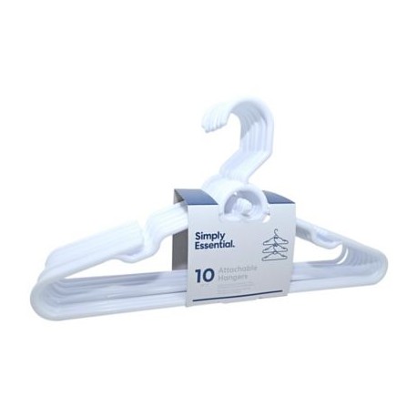 Ganchos de plástico Simply Essential™ acoplables color blanco