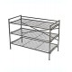 Zapatera de metal Squared Away™ apilable de 3 repisas color gris