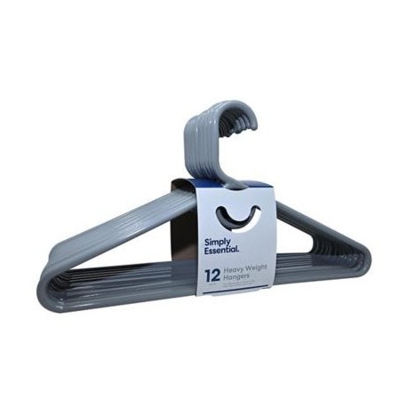 Ganchos de plástico Simply Essential™ de uso pesado color gris