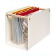 Archivero de madera Squared Away™ para colgar documentos color blanco