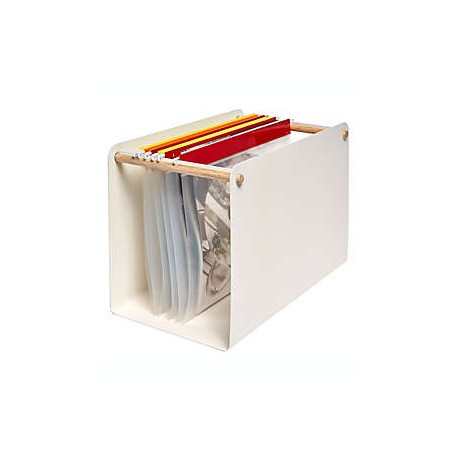 Archivero de madera Squared Away™ para colgar documentos color blanco
