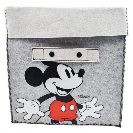 Caja organizadora de felpa Regalos Siglo XXI™ Mickey Mouse color gris