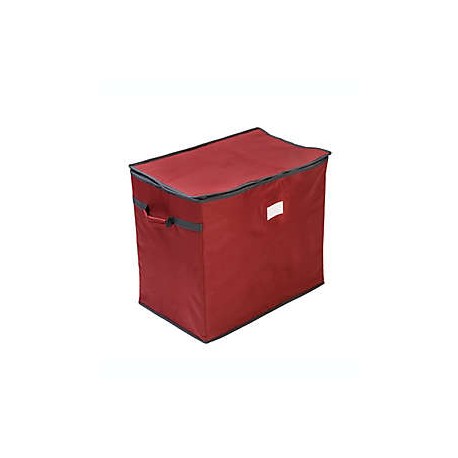 Caja para adornos navideños Squared Away™ 8 compartimientos color rojo
