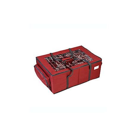 Caja para adornos navideños Squared Away™ color rojo