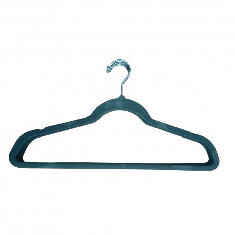 Set de ganchos de terciopelo para ropa Eximex® color gris, 5 piezas